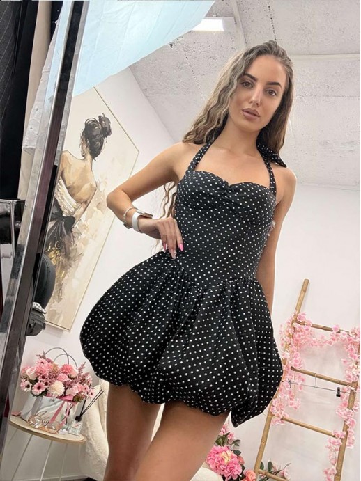 Рокля Балон Monro Black